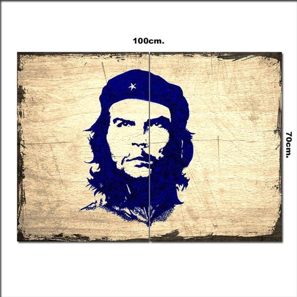 Bedeko Ahşap Tablo Mavi Çizim Che Guevara Desenli 70*100Cm - Image 1