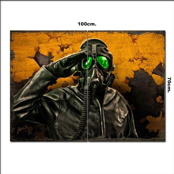 Bedeko Ahşap Tablo Romantik Pilot Baskılı 70*100Cm - Image 1