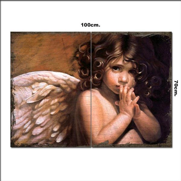 Bedeko Ahşap Tablo Melek Çocuk 70*100Cm - Image 1