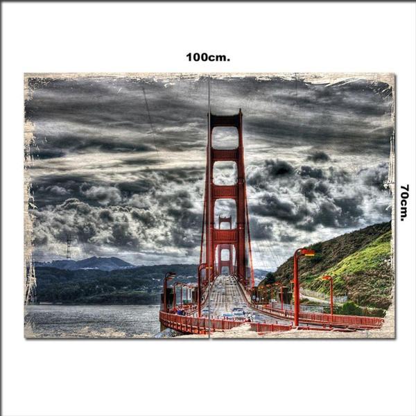 Bedeko Ahşap Tablo San Fransisco Köprüsü 70*100Cm - Image 1