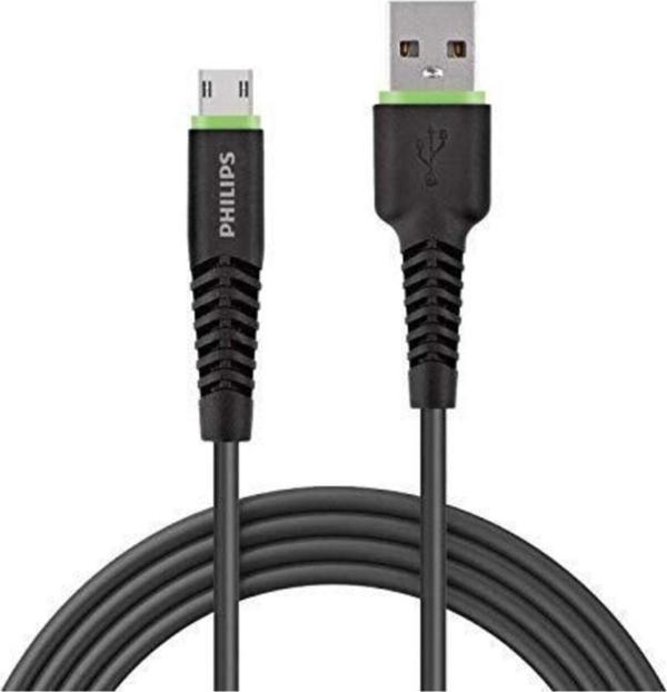 Philips Micro USB Hızlı Data ve Şarj Kablosu 1.2m DLC1530U Siyah - Image 1
