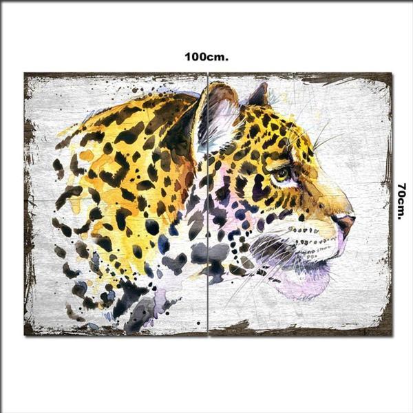 Bedeko Ahşap Tablo Sevimli Kaplan 70*100Cm - Image 1