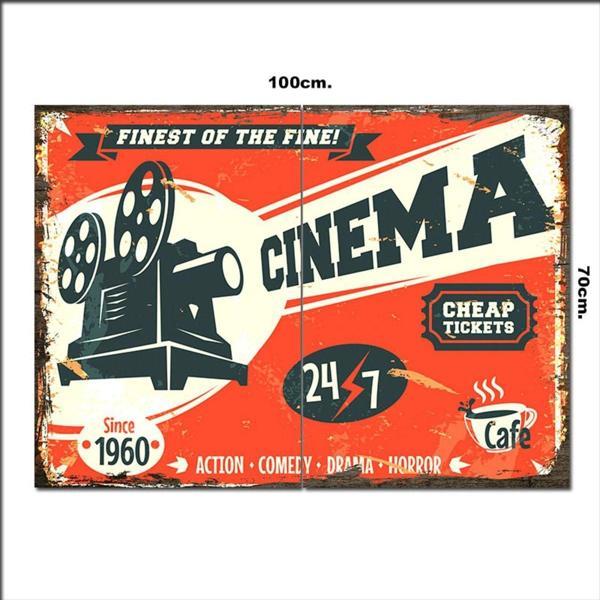Bedeko Ahşap Tablo Sinema Afişi 70*100Cm - Image 1