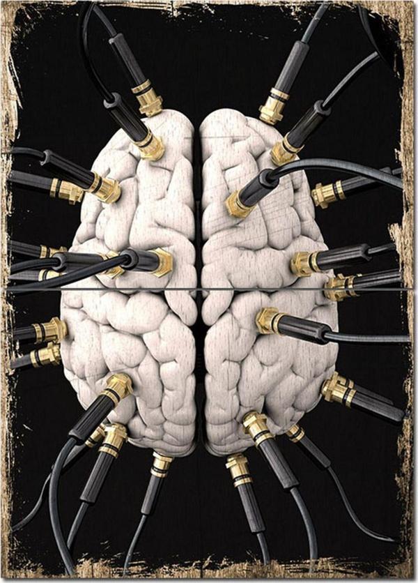 Bedeko Ahşap Tablo Zihin Beyin Kontrol Model Mdf Tablo - Image 1