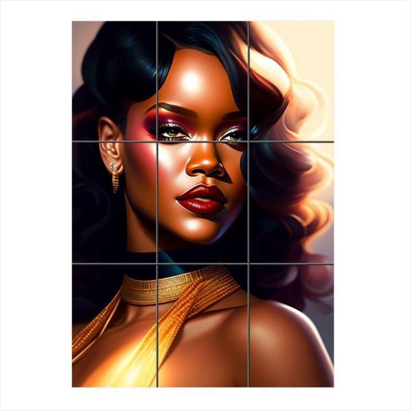 Bedeko Rihanna Tasarımlı Mdf 9 Parça Puzzle Tablo - Image 1