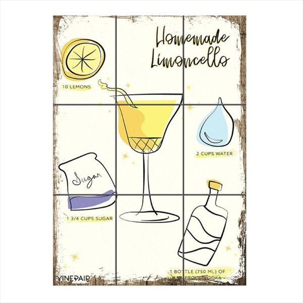 Bedeko Limoncello Tasarım 9 Parça Puzzle Tablo - Image 1