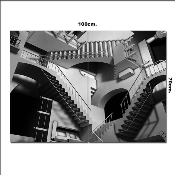 Bedeko Ahşap Tablo Sonsuz Merdiven 70*100Cm - Image 1