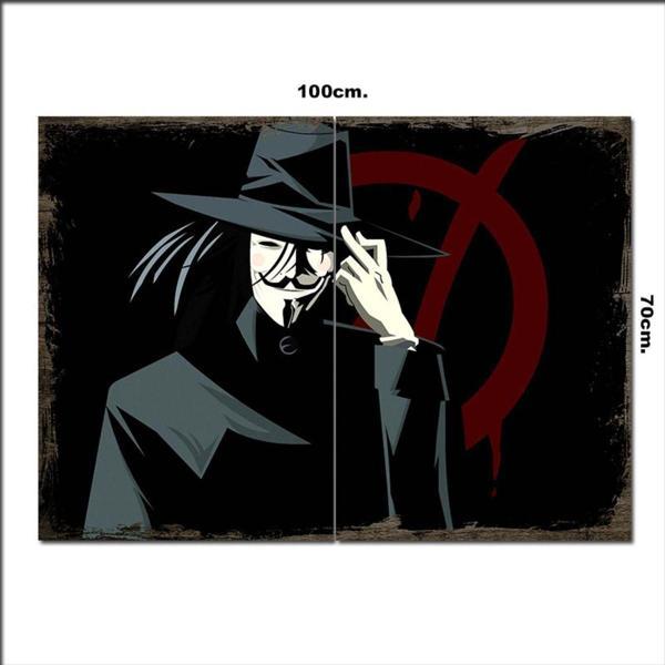 Bedeko Ahşap Tablo V For Vendetta 70*100Cm - Image 1