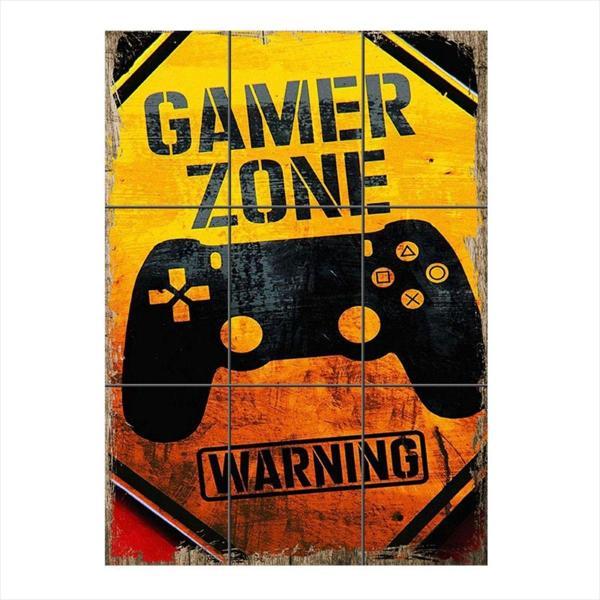 Bedeko Gamer Zone Temalı 9 Parça Puzzle Tablo - Image 1