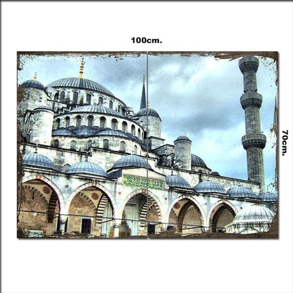 Bedeko Ahşap Tablo Sultan Ahmet Camii 70*100Cm - Image 1