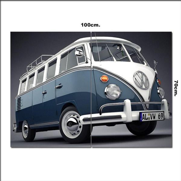 Bedeko Ahşap Tablo Volkswagen Minibüs 70*100Cm - Image 1