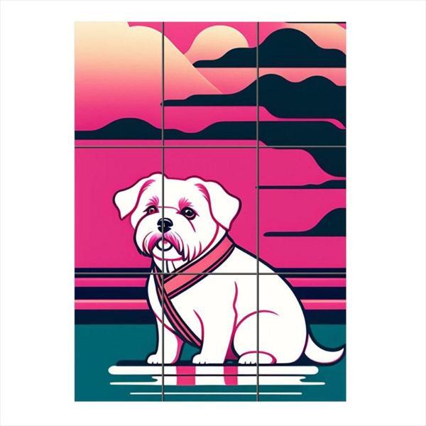 Bedeko Sevimli Köpek Temalı Mdf 9 Parça Puzzle Tablo - Image 1