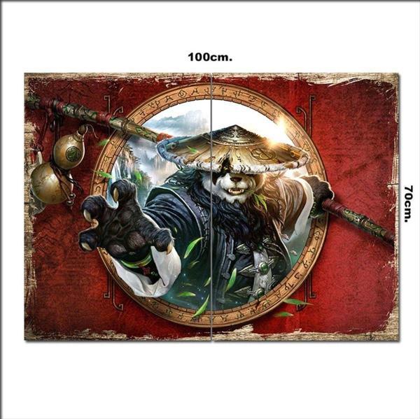 Bedeko Ahşap Tablo Wo Warcraft Mists Of Pandaria 70*100Cm - Image 1