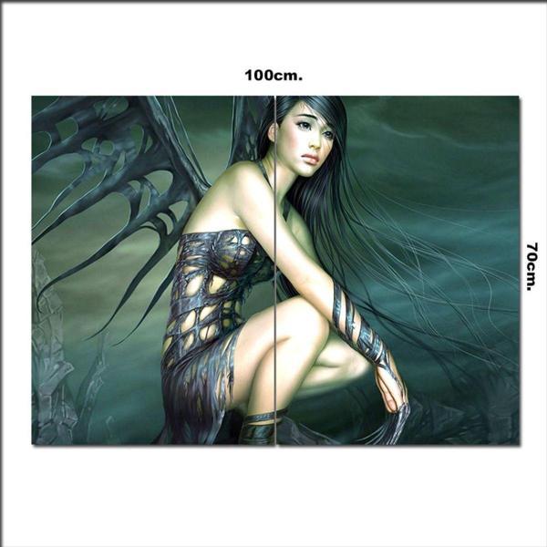 Bedeko Ahşap Tablo Şeytan Kız 70*100Cm - Image 1