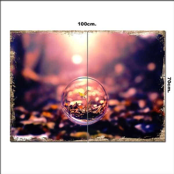 Bedeko Ahşap Tablo Yağmur Damlası 70*100Cm - Image 1