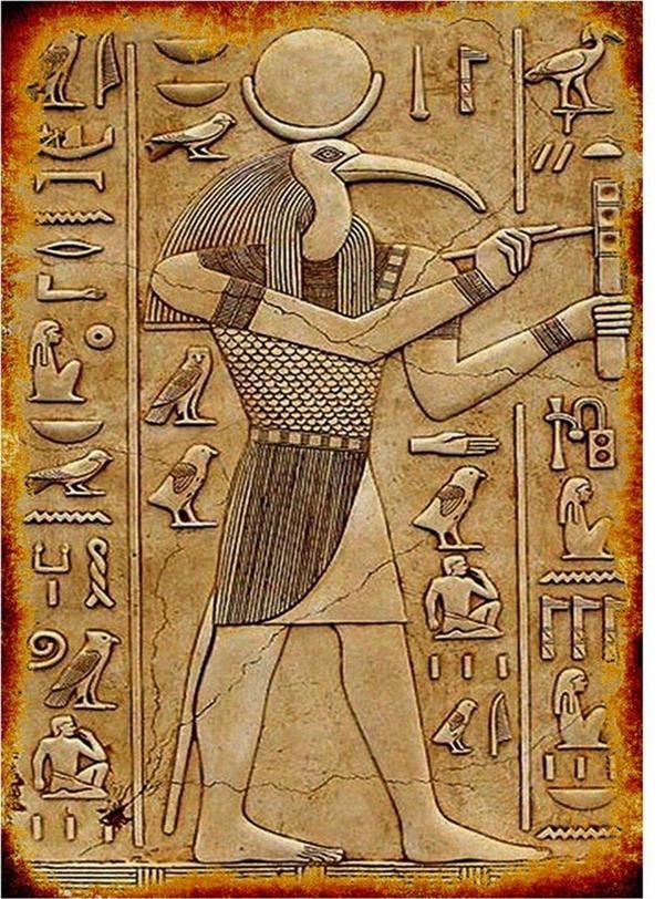 Bedeko Mısır Hiyeroglifleri Desenli Mdf Tablo 50 Cm X 70 Cm - Image 1