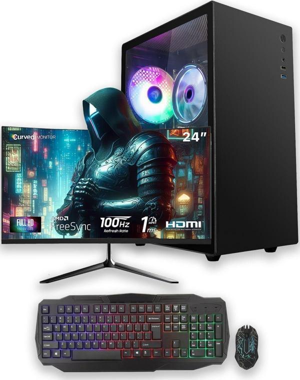 e-Vix Eos İ5-3470 16GB 512GB SSD GT 740 4GB 24" Oyuncu Masaüstü Bilgisayarı - Image 1