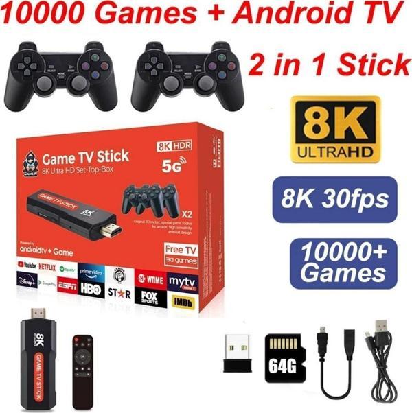 5G Uyumlu 8K 30fps Ultra HD Android tv + Game Stick +1000 Games GameBox - Image 1