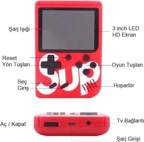 Çift Kol 400 Nostalji Oyunlu Mini Atari - Image 1