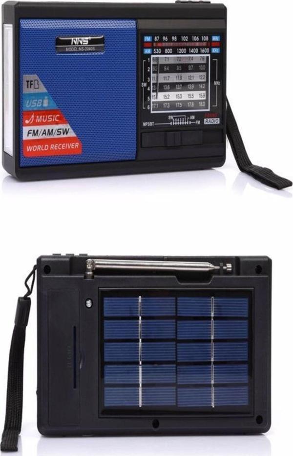 Deprem Çantasına Uygun Taşınabilir Solar Radyo Bt Usb Tf Aux Destekli El Fenerli Acil Durum Radyosu - Image 1