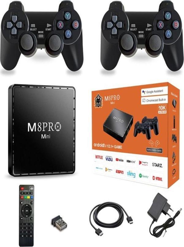 M8PRO Mini 2.4G 10K ultra HD 64 GB TV BOX + GAME BOX android 12.1 TV + Oyun Konsolu 2in1 - Image 1