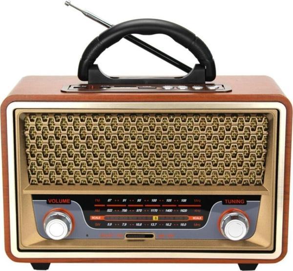 Nostaljik Görünümlü Ahşap Radyo Bluetooth Hoparlör Fm Usb Tf Bt5.0 Ut-157bt - Image 1