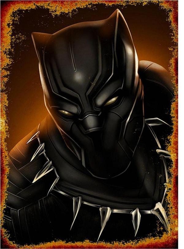 Bedeko Black Panther Hediyelik Ahşap Tablo - Image 1