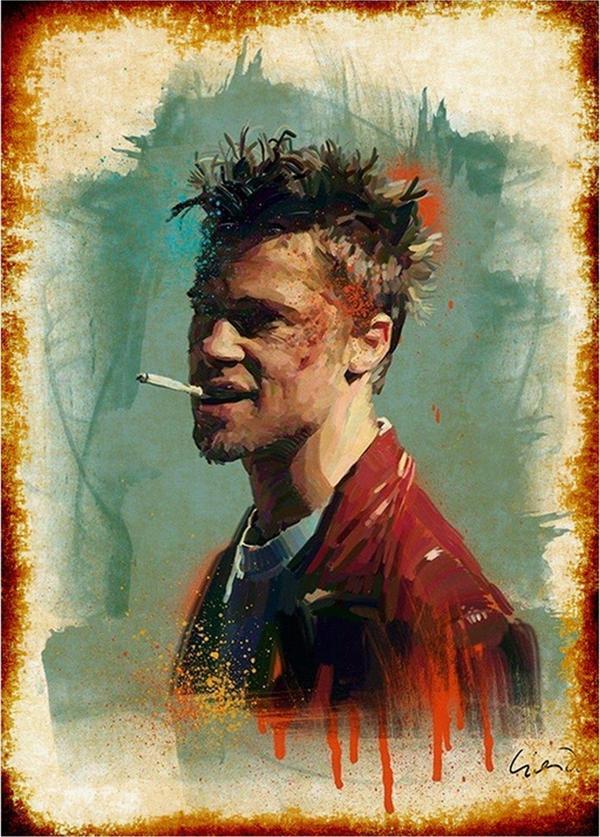 Bedeko Brad Pitt Art Mdf Poster - Image 1