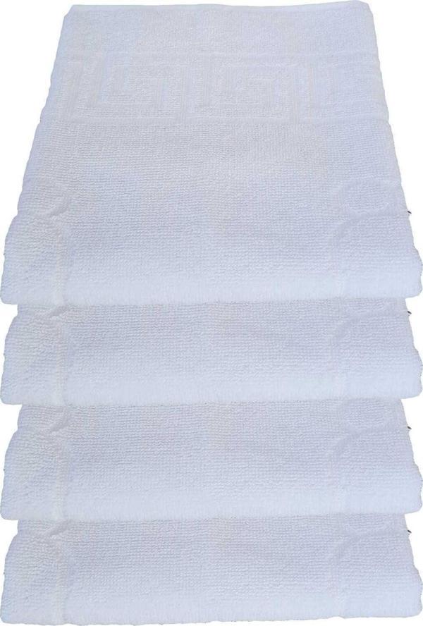 4 lü Ayak İzli Banyo Paspas 100 Pamuklu Ayak Havlusu - Image 1
