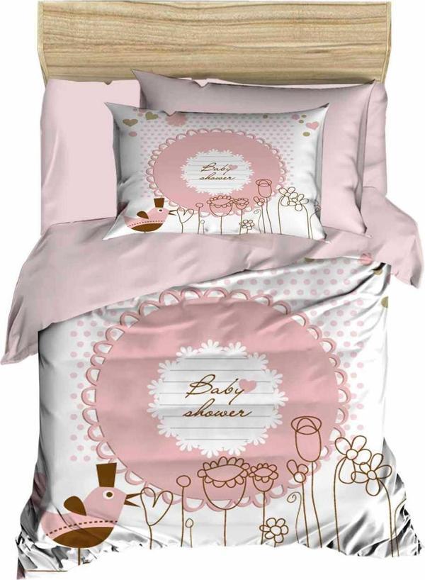 Yenidoğan Kız Bebek Nevresim Takımı %100 Pamuklu  Baby Shower - Image 1