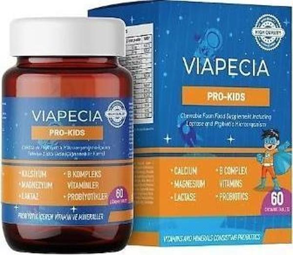 Viapecia Pro-Kids 60 Çiğneme Tableti - Image 1
