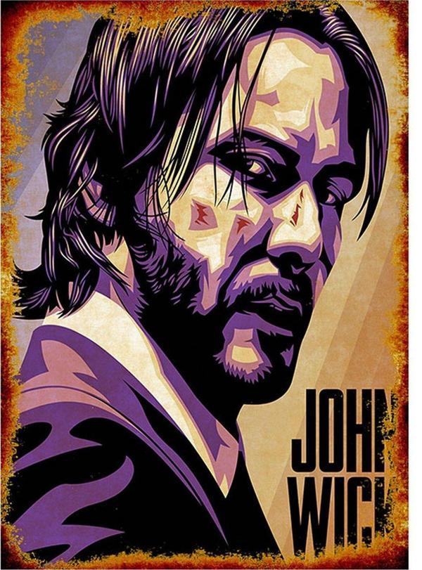 Bedeko John Wick Hediyelik Ahşap Tablo - Image 1