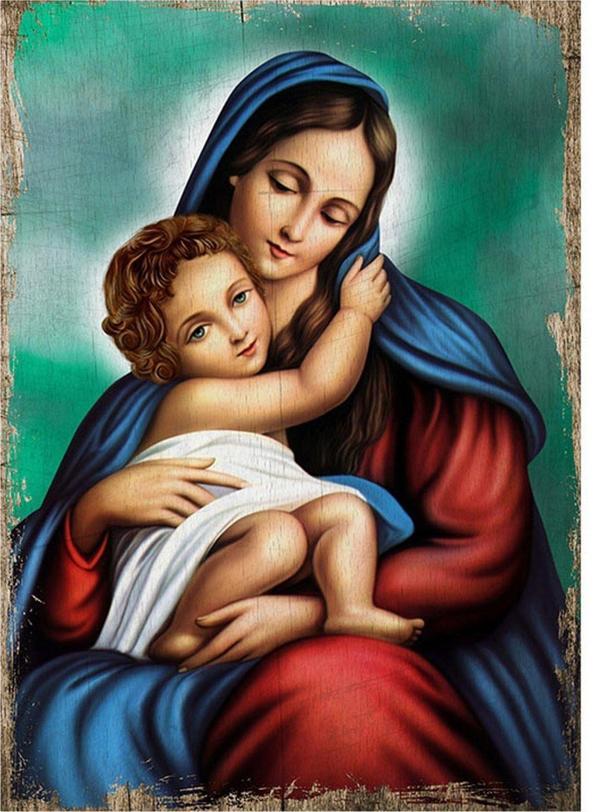 Bedeko Meryem Ana Ve İsa Art Mdf Tablo - Image 1