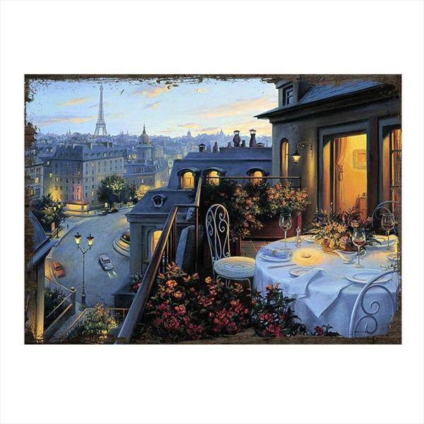 Bedeko Ahşap Tablo Paris Balkon Manzara 70*100Cm - Image 1