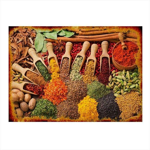 Bedeko Baharat Çeşitleri Hediyelik Ahşap Tablo 50Cm X 70Cm - Image 1