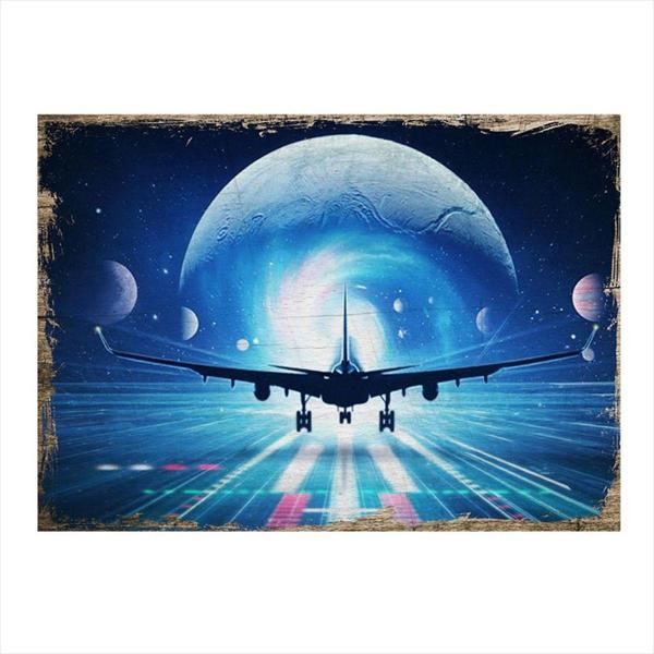 Bedeko Kalkışa Hazır Uçak Art Mdf Poster 50Cm X 70Cm - Image 1