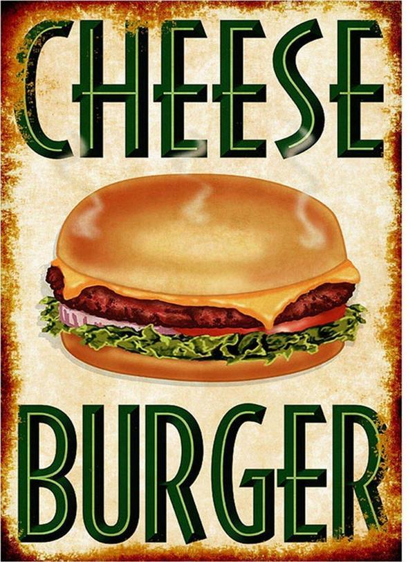 Bedeko Cheese Burger Mdf Tablo 50 Cm X 70 Cm - Image 1