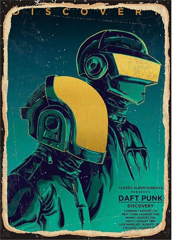 Bedeko Daft Punk Desenli Mdf Tablo 50Cm X 70Cm - Image 1