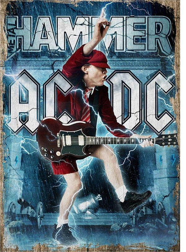 Bedeko Hammer Ac Dc Art Mdf Poster 50Cm X 70Cm - Image 1