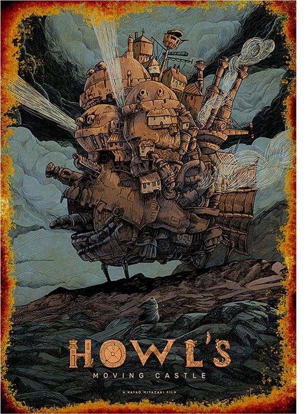 Bedeko Howl'S Moving Castle Modern Ahşap Tablo 50 Cm X 70 Cm - Image 1