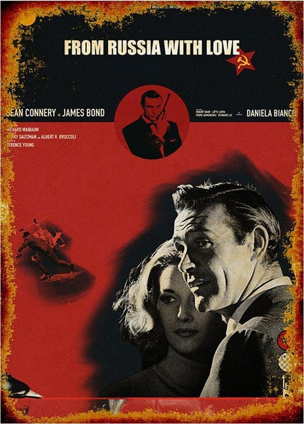 Bedeko James Bond: From Russia With Love Tasarım Ahşap Tablo 50Cm X 70Cm - Image 1