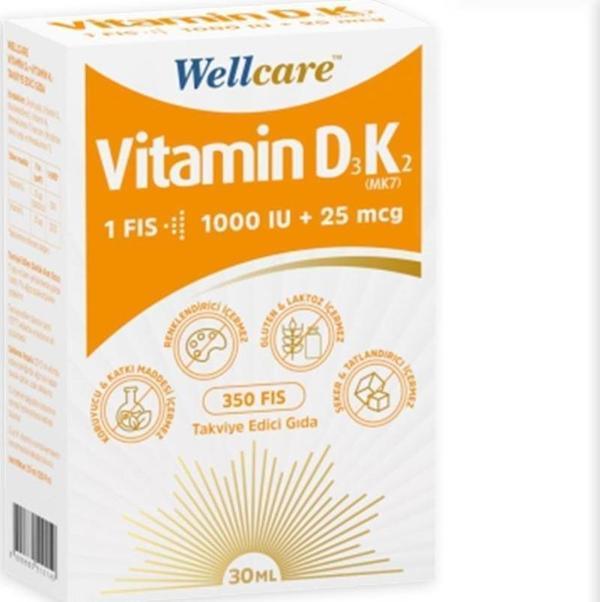 Wellcare Vitamin D3K2 Sprey 30 ml - Image 1