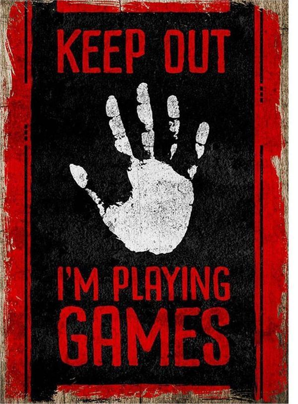 Bedeko Keep Out İ'M Playing Games Model Ahşap Tablo - Image 1