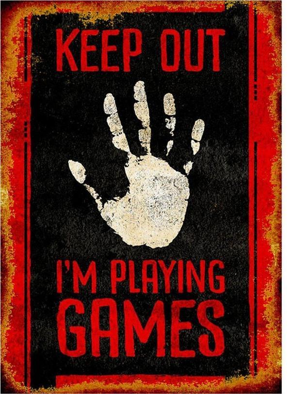 Bedeko Keep Out İ'M Playing Games Tasarım Ahşap Tablo 50 Cm X 70 Cm - Image 1