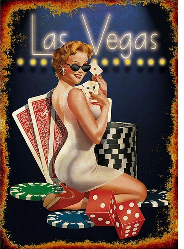 Bedeko Las Vegas Poker Art Mdf Poster 50 Cm X 70 Cm - Image 1
