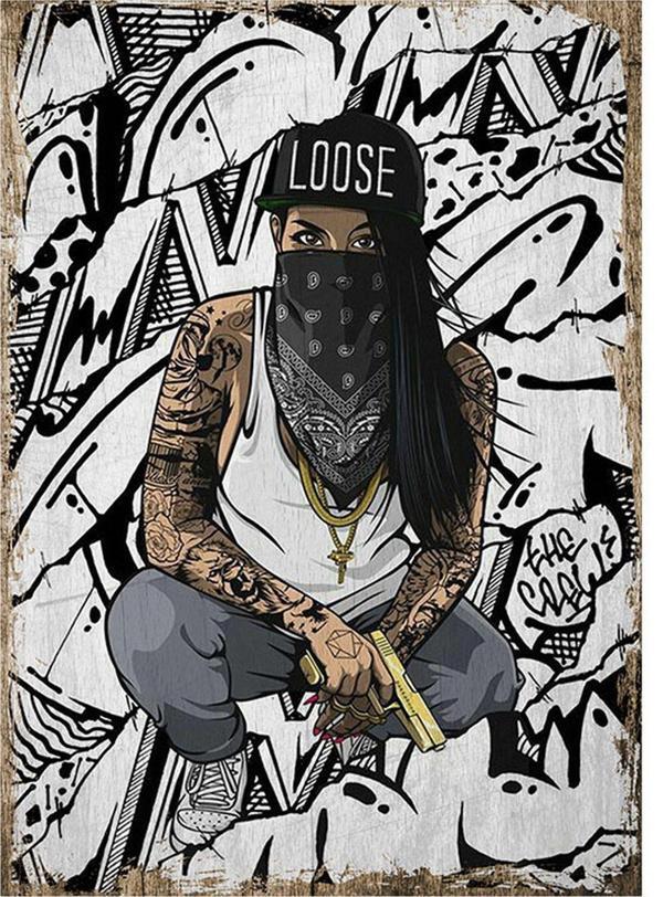 Bedeko Loose Gangsta Hediyelik Mdf Tablo - Image 1