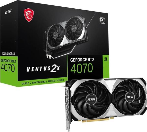 MSI VGA GEFORCE RTX 4070 VENTUS 2X E1 12G OC - Image 1