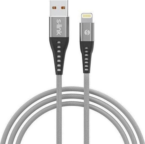S-link SL-STM60L 3A Fast Şarj Lightning Gri Data + Sarj Kablosu - Image 1