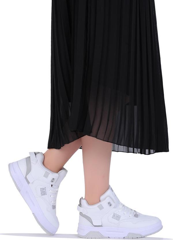 Mp 242-2063Zn Beyaz Kadın Uzun Basket Spor Ayakkabı - Image 1