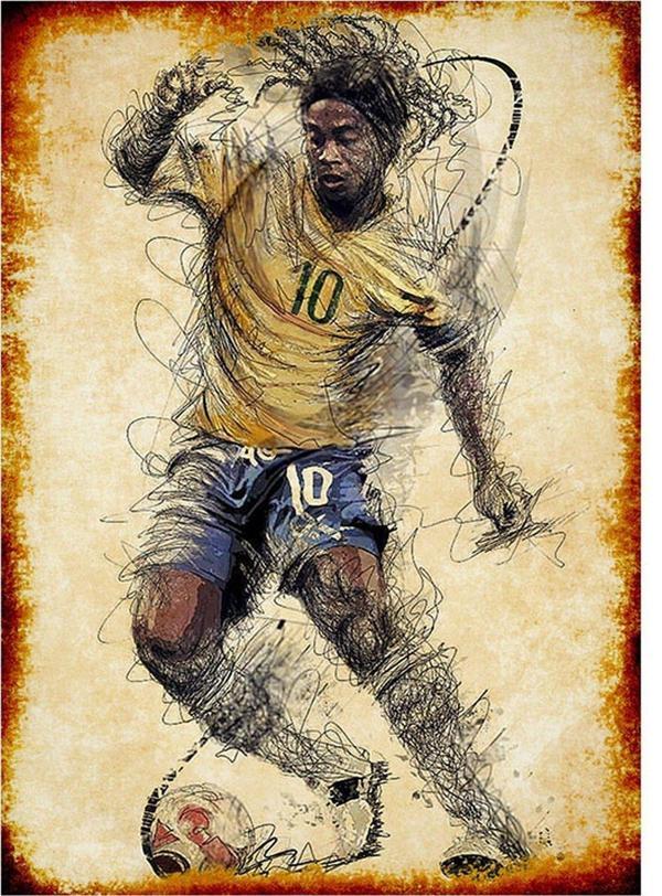 Bedeko Ronaldinho Art Mdf Tablo - Image 1